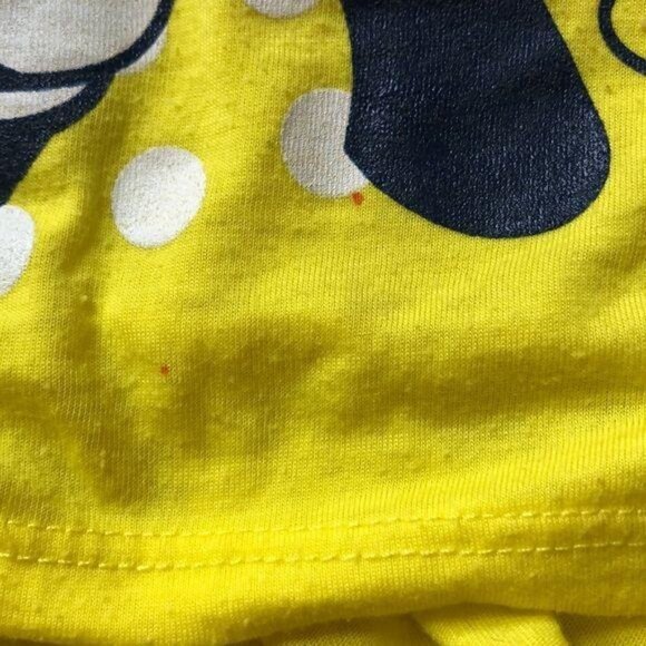 Disney Minnie Mouse Yellow Sleeveless Toddler Shirt 24M Ruffle Detail - Picture 5 of 5